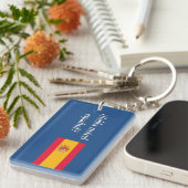 Spreek je Spaans? Vlag wf Sleutelhanger (Voorkant Rechts)