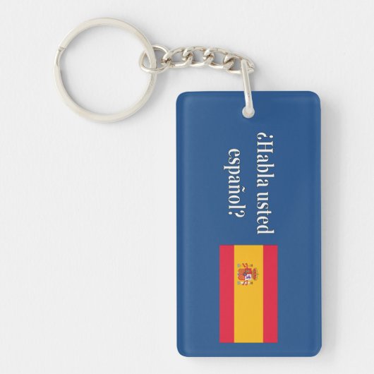 Spreek je Spaans? Vlag wf Sleutelhanger (Voorkant)