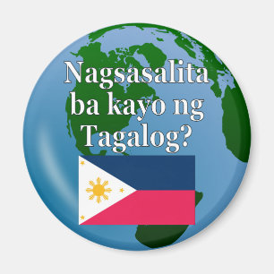 Spreek je Tagalog? In Tagalog. Markering en wereld Magneet
