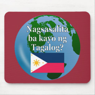 Spreek je Tagalog? In Tagalog. Markering en wereld Muismat