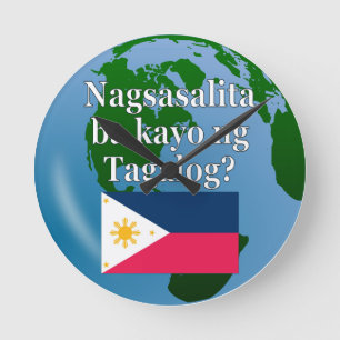 Spreek je Tagalog? In Tagalog. Markering en wereld Ronde Klok