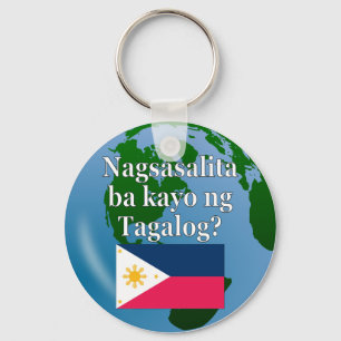 Spreek je Tagalog? In Tagalog. Markering en wereld Sleutelhanger