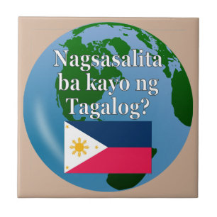 Spreek je Tagalog? In Tagalog. Markering en wereld Tegeltje