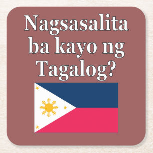Spreek je Tagalog? In Tagalog. Markering Kartonnen Onderzetters