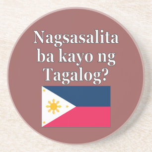Spreek je Tagalog? In Tagalog. Markering Zandsteen Onderzetter
