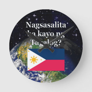 Spreek je Tagalog? In Tagalog. Vlag & aarde Ronde Klok