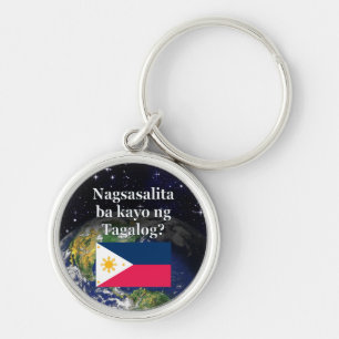 Spreek je Tagalog? In Tagalog. Vlag & aarde Sleutelhanger