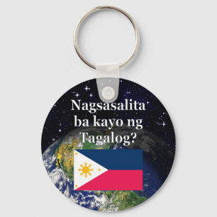 Spreek je Tagalog? In Tagalog. Vlag & aarde Sleutelhanger