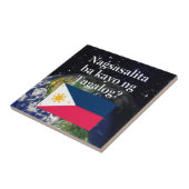 Spreek je Tagalog? In Tagalog. Vlag & aarde Tegeltje (Zijkant)