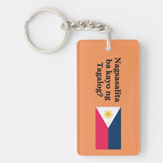 Spreek je Tagalog? In Tagalog. Vlag bf Sleutelhanger (Voorkant)