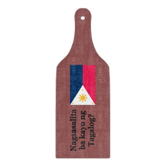 Spreek je Tagalog? In Tagalog. Vlag bf Snijplank (Voorkant)