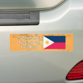 Spreek je Tagalog? In Tagalog. Vlag wf Bumpersticker (Op auto)