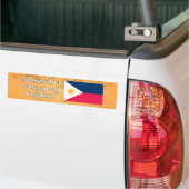 Spreek je Tagalog? In Tagalog. Vlag wf Bumpersticker (Op Truck)