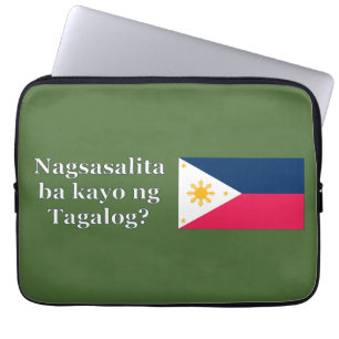 Spreek je Tagalog? In Tagalog. Vlag wf Laptop Sleeve