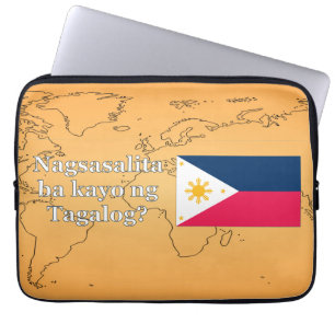 Spreek je Tagalog? In Tagalog. Vlag wf Laptop Sleeve