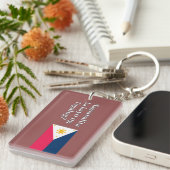 Spreek je Tagalog? In Tagalog. Vlag wf Sleutelhanger (Voorkant Rechts)