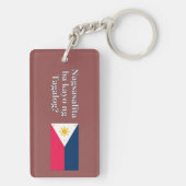Spreek je Tagalog? In Tagalog. Vlag wf Sleutelhanger (achterkant)