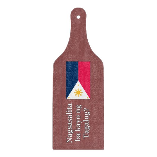 Spreek je Tagalog? In Tagalog. Vlag wf Snijplank (Voorkant)