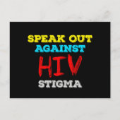 Spreek je uit tegen HIV-stigma - Aids Awareness Briefkaart (Voorkant)