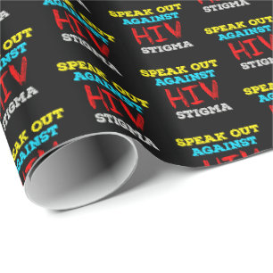 Spreek je uit tegen HIV-stigma - Aids Awareness Cadeaupapier