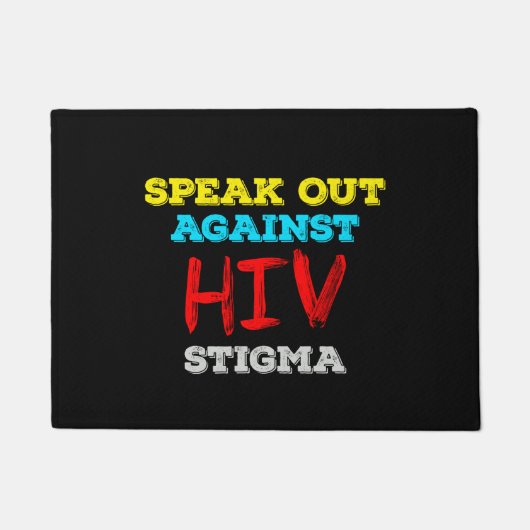 Spreek je uit tegen HIV-stigma - Aids Awareness Deurmat (Voorkant)