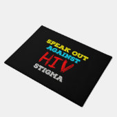 Spreek je uit tegen HIV-stigma - Aids Awareness Deurmat (Schuin)