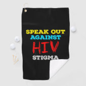 Spreek je uit tegen HIV-stigma - Aids Awareness Golfhanddoek (Insitu)