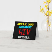 Spreek je uit tegen HIV-stigma - Aids Awareness Kaart (Gele Bloem)