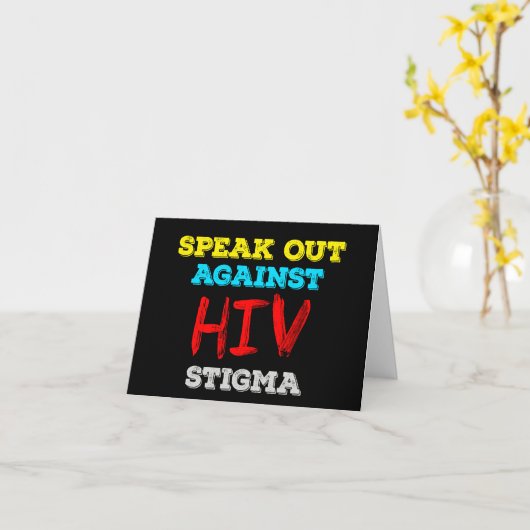 Spreek je uit tegen HIV-stigma - Aids Awareness Kaart (Gele Bloem)