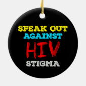 Spreek je uit tegen HIV-stigma - Aids Awareness Keramisch Ornament (Achterkant)