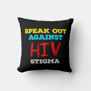 Spreek je uit tegen HIV-stigma - Aids Awareness Kussen