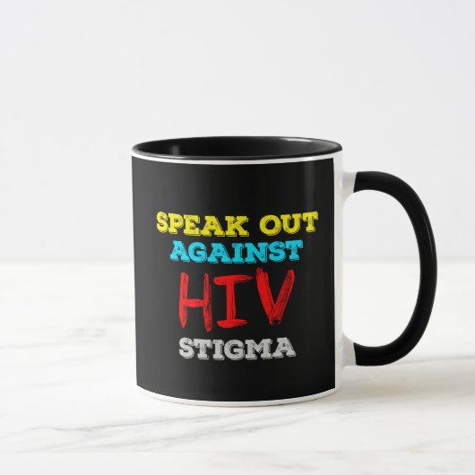 Spreek je uit tegen HIV-stigma - Aids Awareness Mok (Rechts)
