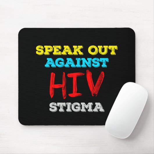 Spreek je uit tegen HIV-stigma - Aids Awareness Muismat (Met muis)
