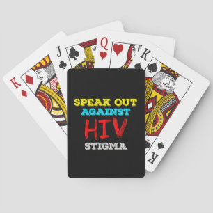 Spreek je uit tegen HIV-stigma - Aids Awareness Pokerkaarten