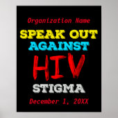 Spreek je uit tegen HIV-stigma - Aids Awareness Poster (Voorkant)
