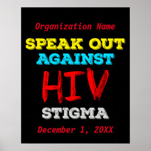 Spreek je uit tegen HIV-stigma - Aids Awareness Poster