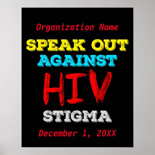 Spreek je uit tegen HIV-stigma - Aids Awareness Poster (Voorkant)