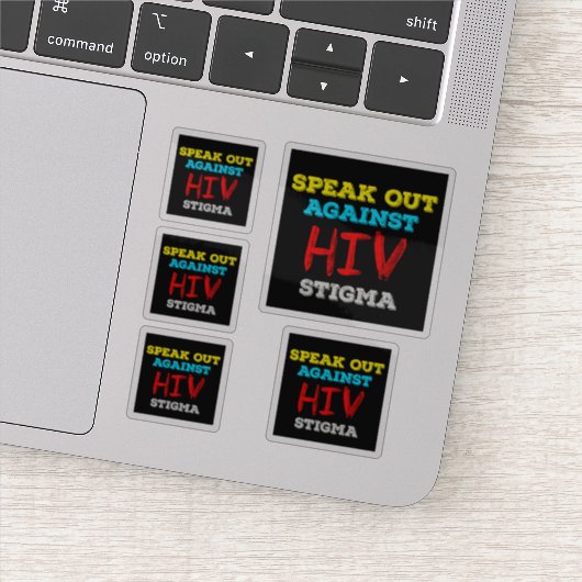 Spreek je uit tegen HIV-stigma - Aids Awareness Sticker (Detail)