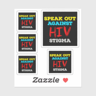 Spreek je uit tegen HIV-stigma - Aids Awareness Sticker