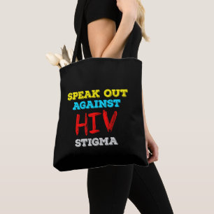 Spreek je uit tegen HIV-stigma - Aids Awareness Tote Bag