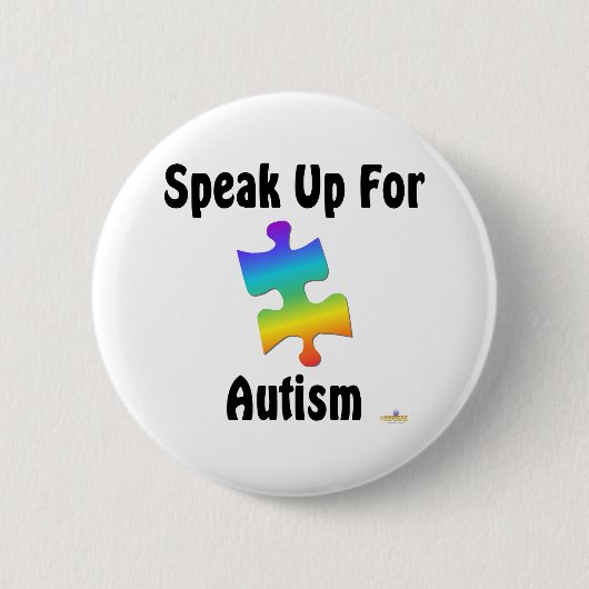 Spreek je uit voor autisme ronde button 5,7 cm (Voorkant)