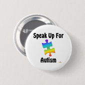 Spreek je uit voor autisme ronde button 5,7 cm (Voorkant /achterkant)