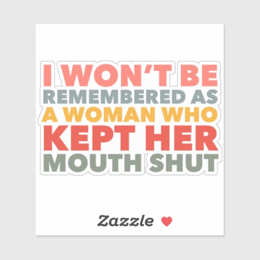 Spreek je waarheid sticker (Vel)