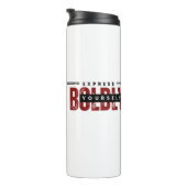 Spreek jezelf vrijmoedig reismok uit thermosbeker (Geroteerd rechts)