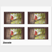 Spreek Jezus Rode Vogel Rechthoekige Sticker (Vel)