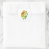Spreek Jezus Zonnebloem Vierkante Sticker (Tas)