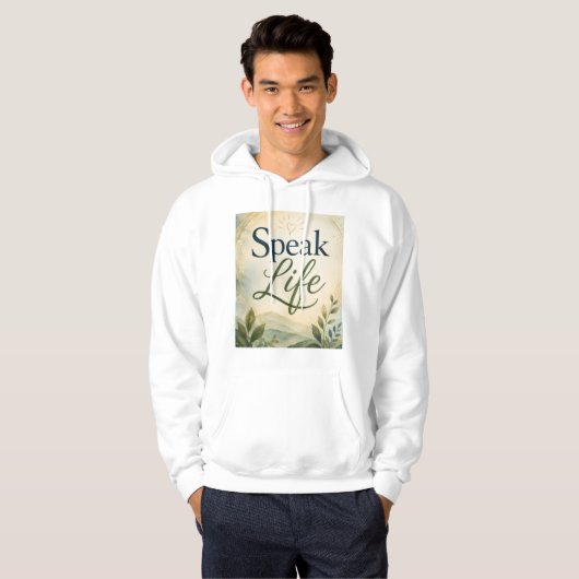 Spreek Leven Hoodie (Voorkant volledig)