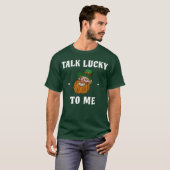 Spreek me geluk met grappige kabouter St. Patricks T-shirt (Voorkant volledig)
