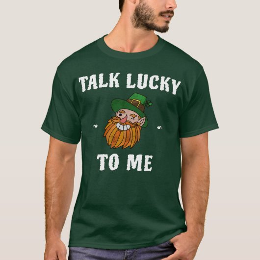 Spreek me geluk met grappige kabouter St. Patricks T-shirt (Voorkant)