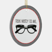 Spreek me kwaad met TWEE ZIJDEN Keramisch Ornament (Rechts)